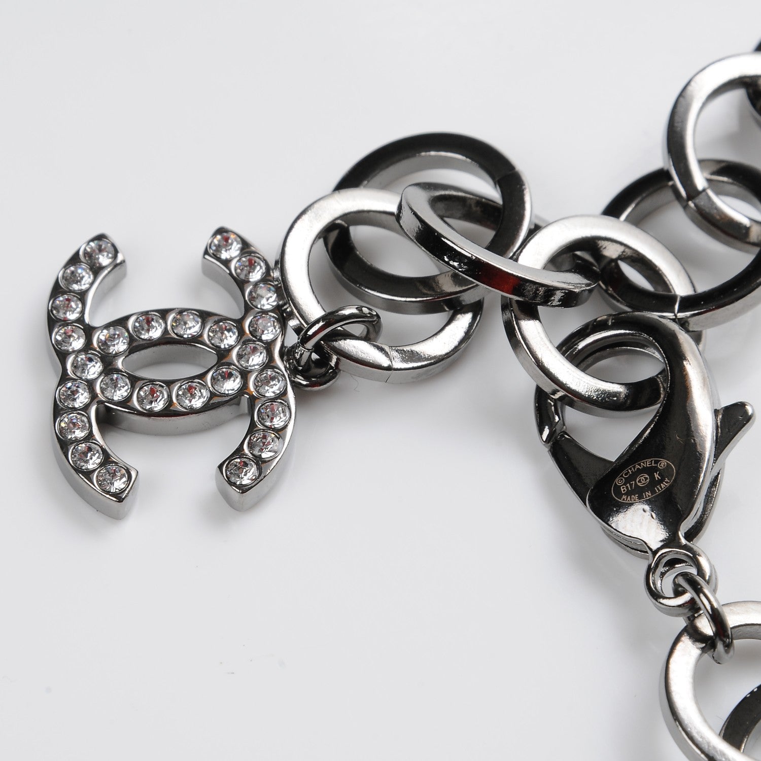Chanel Ruthenium Crystal CC Star Moon Star Necklace 3 of 4