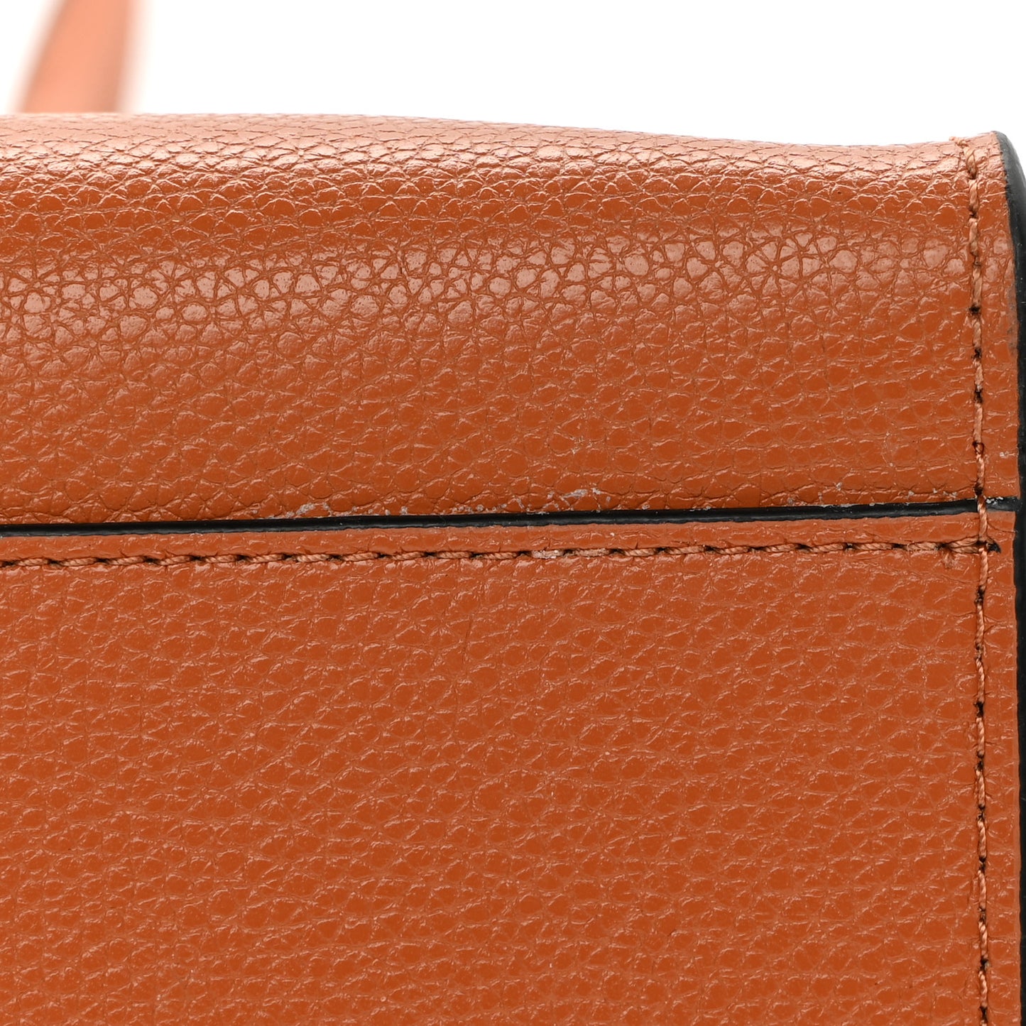 Grained Calfskin Grind Shopper Tote Smoked Almond