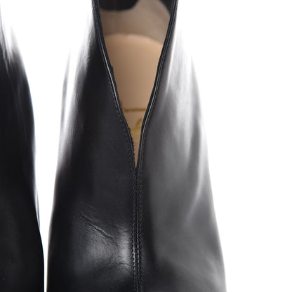 Christian Louboutin Shiny Calfskin Chester Fille 120 Ankle Bootie 38.5 Black 8 of 9