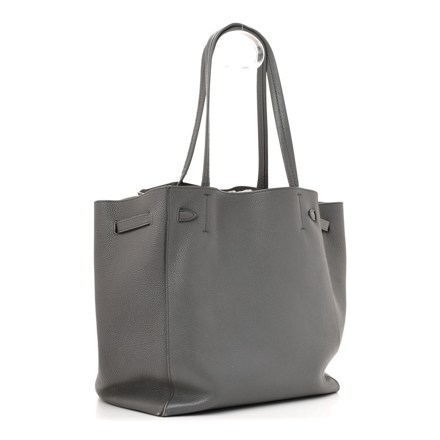 Celine Soft Grained Calfskin Medium Belt Cabas Phantom Grey 3 of 15