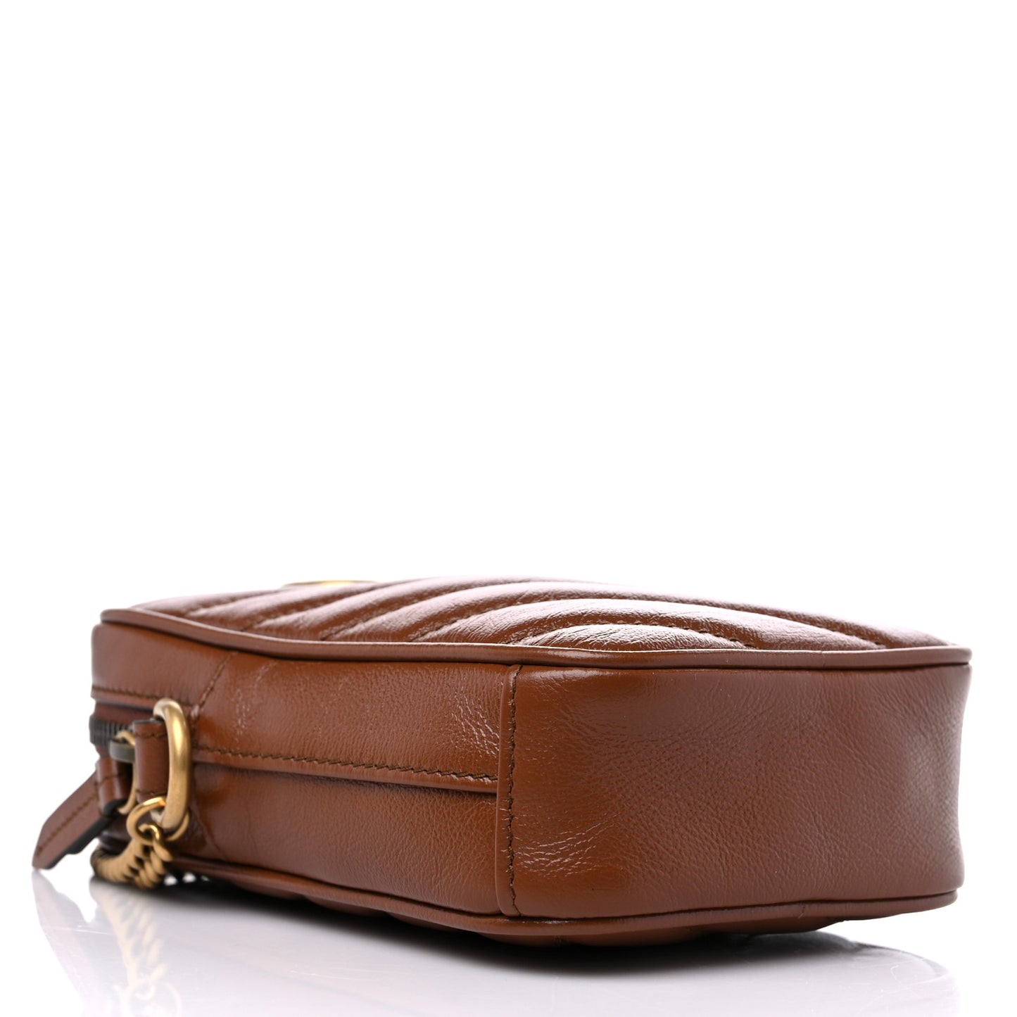 Azalea Calfskin Matelasse Diagonal Mini GG Marmont Crossbody Bag Cuir