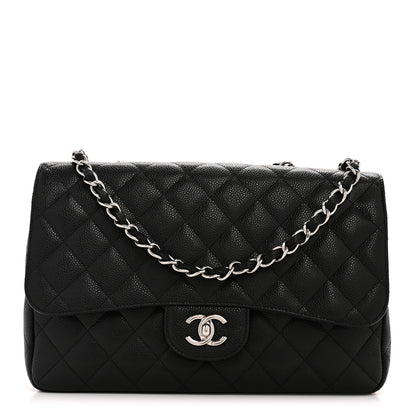 Chanel Caviar Quilted Jumbo Single Flap Black 1 of 12