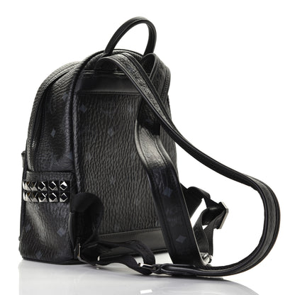 MCM Visetos Side Stud Mini Stark Backpack Black 2 of 5