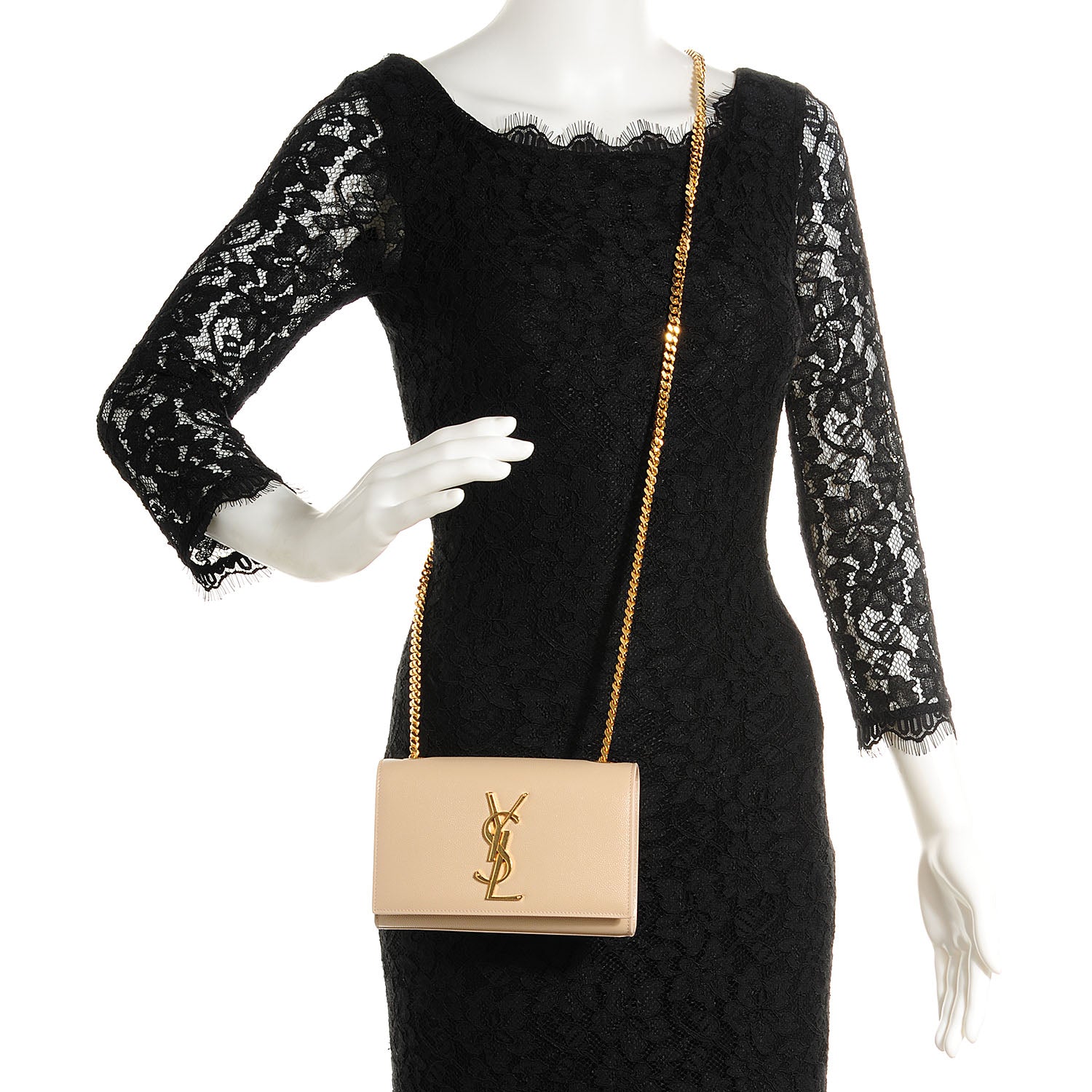 Saint Laurent Grain De Poudre Small Classic Monogram Satchel Powder 2 of 7