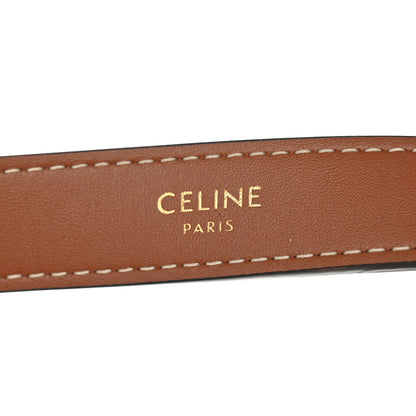 Celine Canvas Calfskin Ava Triomphe Shoulder Bag White 11 of 17