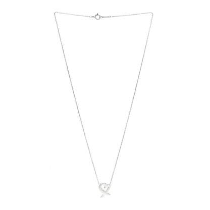 Tiffany Sterling Silver Paloma Picasso Loving Heart Pendant Necklace 3 of 5