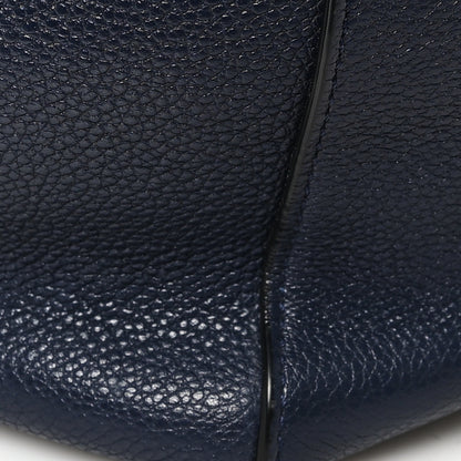 Celine Soft Grained Calfskin Small Belt Cabas Phantom Navy 12 of 14