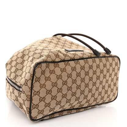 Gucci Monogram Dollar Calfskin O Drawstring Backpack Beige Ebony Testa di Moro Dark Chocolate 4 of 10