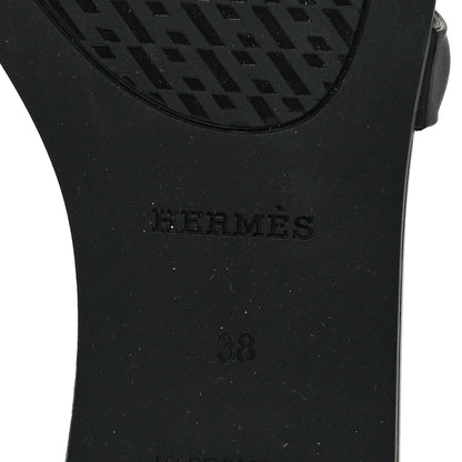 Hermes Rubber Aloha Sandals 38 Black 6 of 9