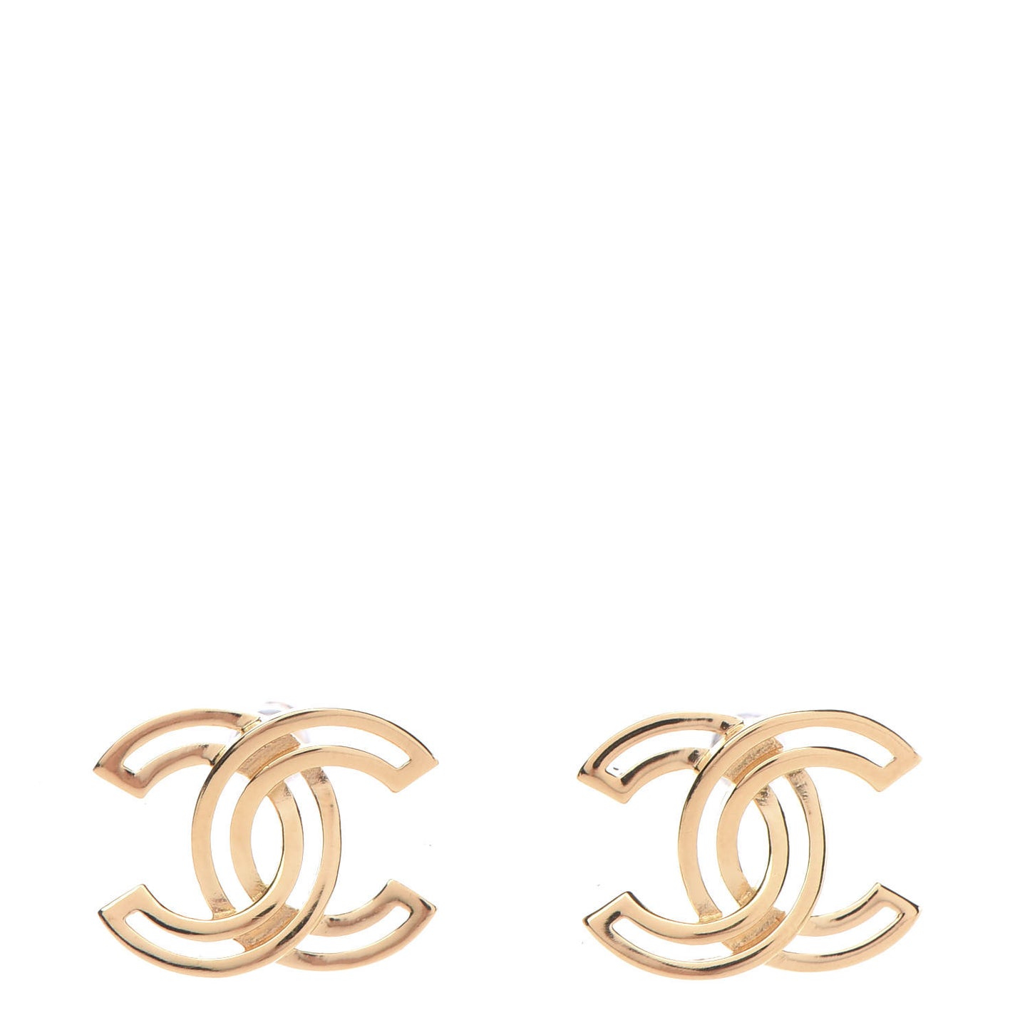 Metal Obazine CC Earrings Gold