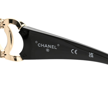 Chanel Acetate Pearl CC Square Sunglasses 71501-A Black 5 of 8