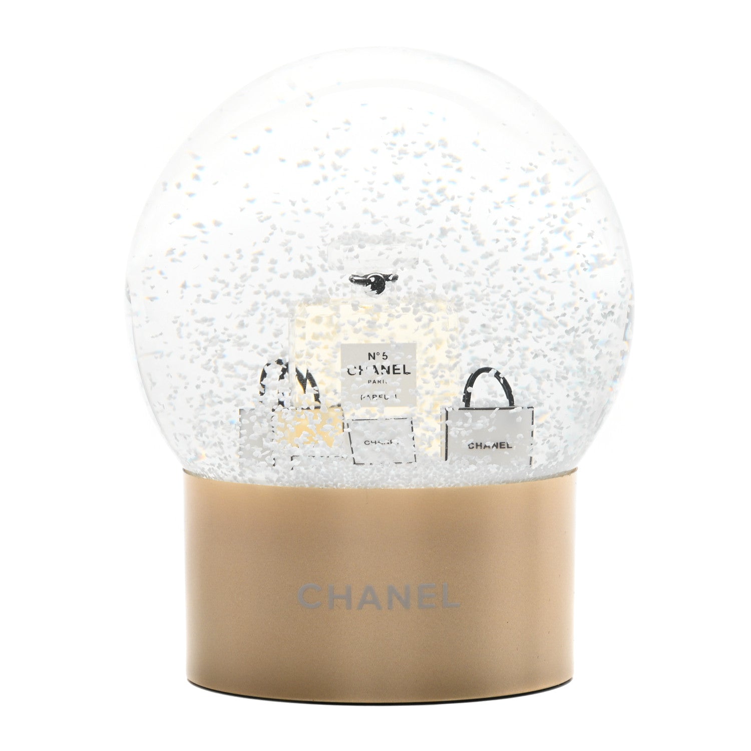 Chanel Glass N°5 Perfume Bottle Snow Globe 2 of 5