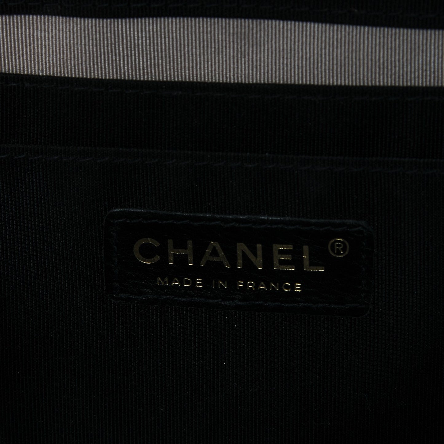 Lambskin Small Chevron Flap Black Beige