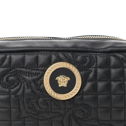 Versace Nappa Barocco Quilted Vanitas Medea Belt Bag Black 7 of 9