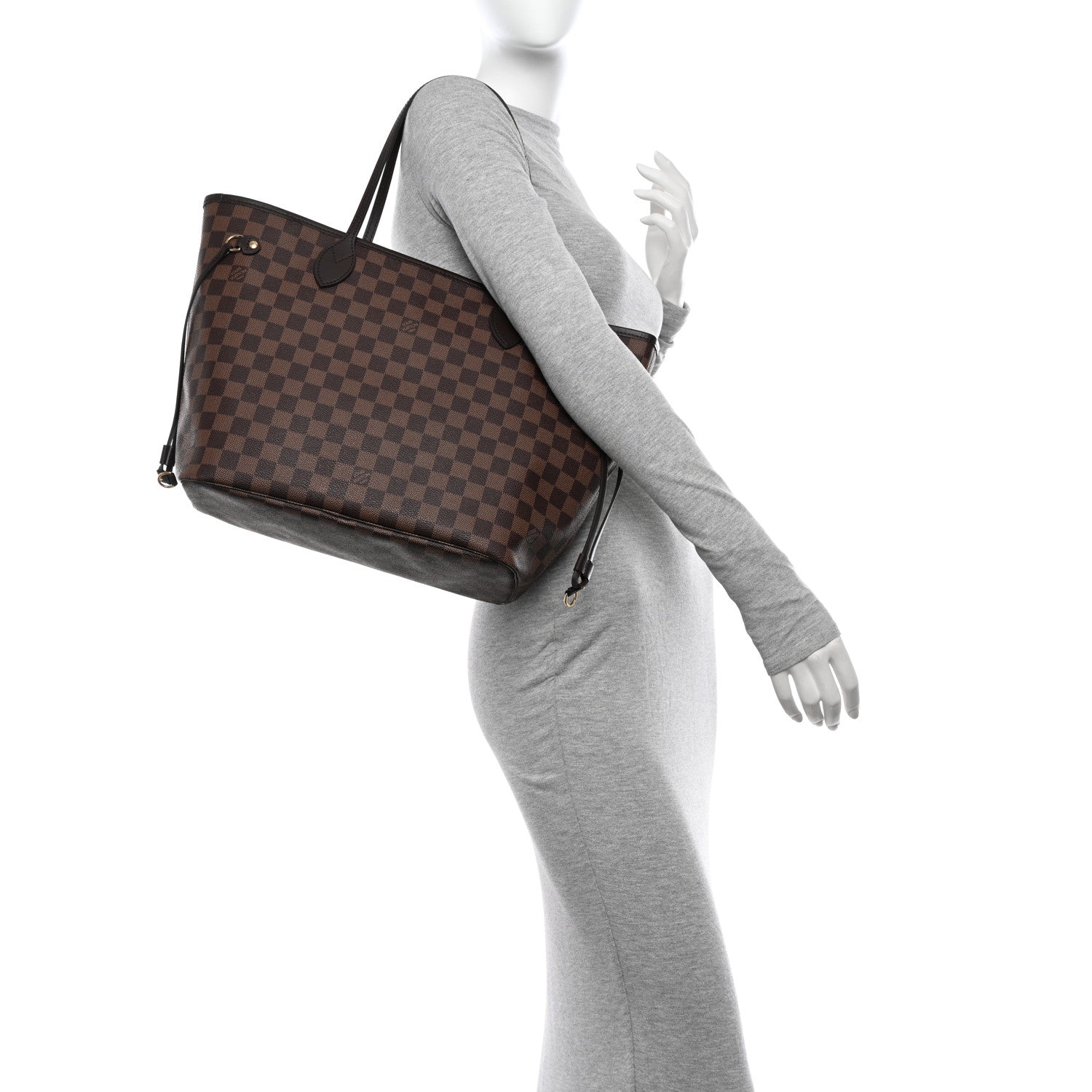 Louis Vuitton Damier Ebene Neo Neverfull MM Rose Ballerine 2 of 14