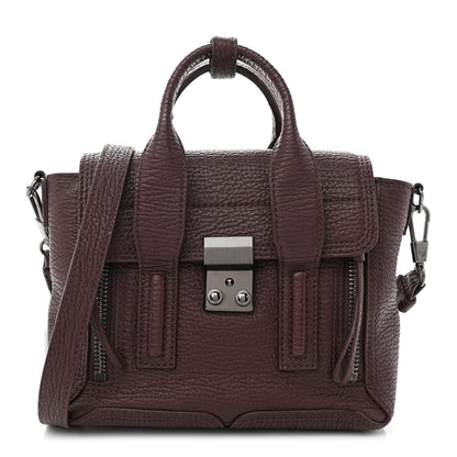 3.1 Phillip Lim Textured Calfskin Mini Pashli Satchel Burgundy 1 of 11