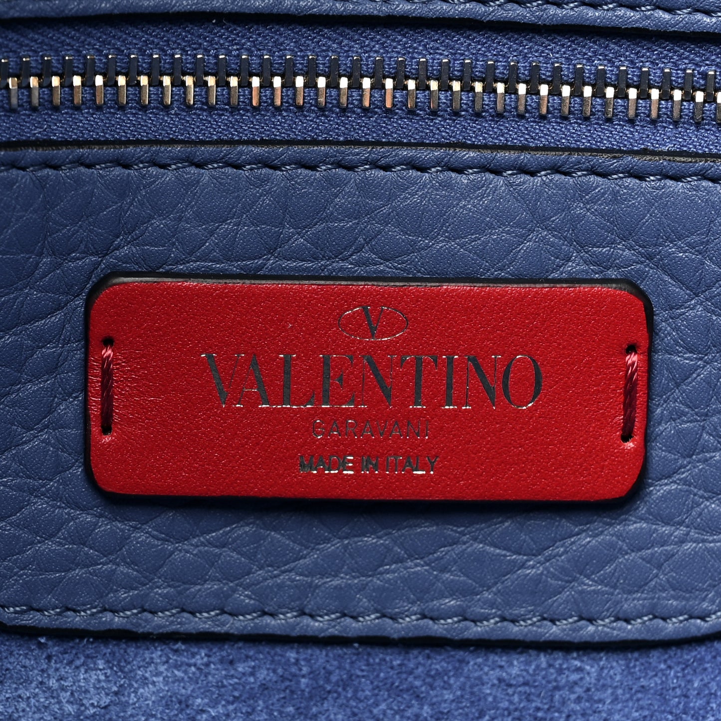 Grained Calfskin Rockstud Shoulder Tote Baltique