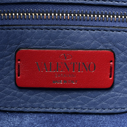 Valentino Garavani Grained Calfskin Rockstud Shoulder Tote Baltique 6 of 8