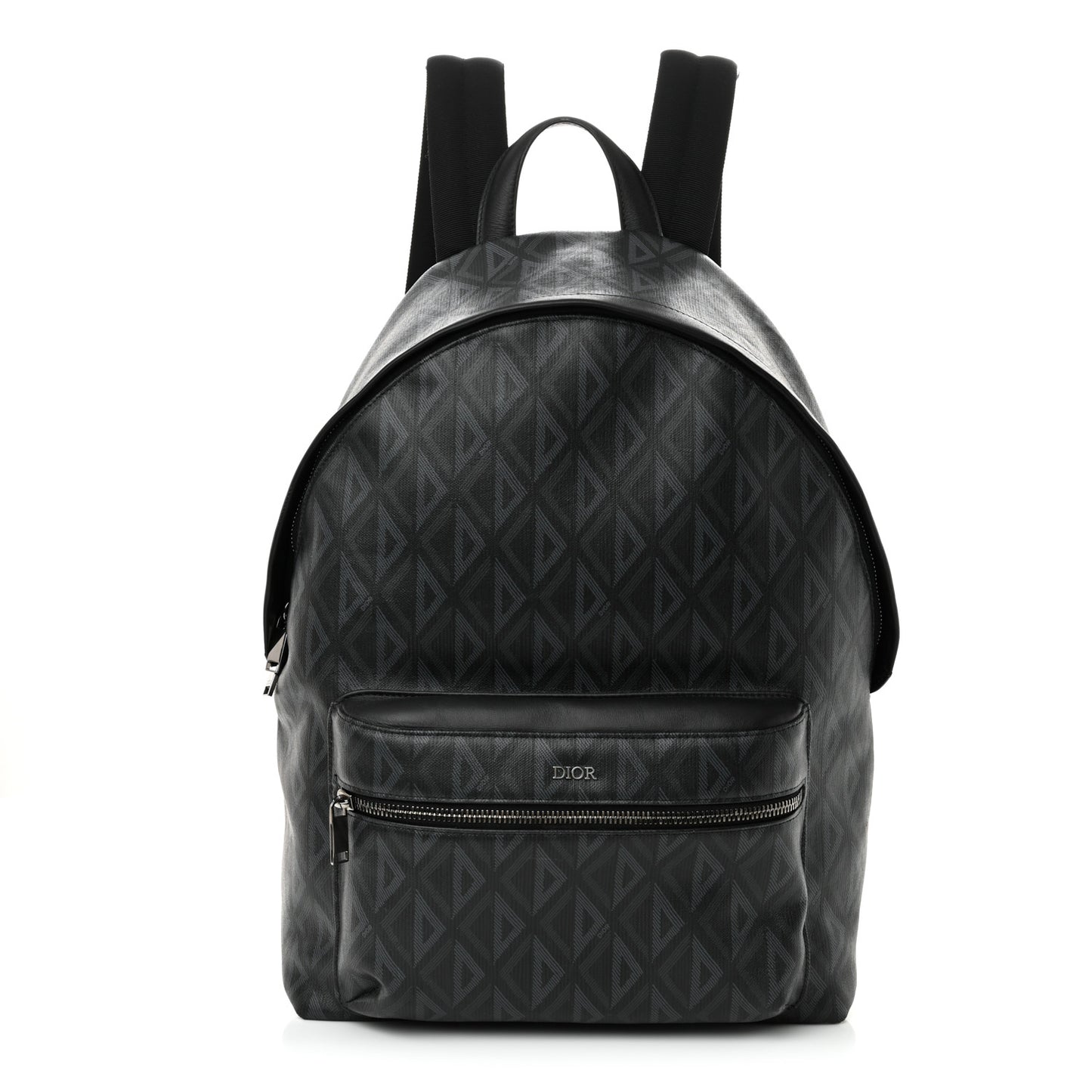 Coated Canvas CD Diamond Rider Zipped Backpack Black