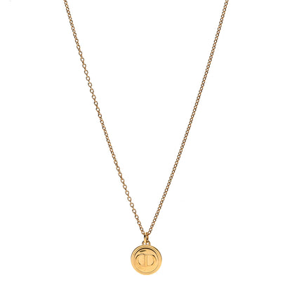 Christian Dior Metal CD Logo Necklace Gold 1 of 5