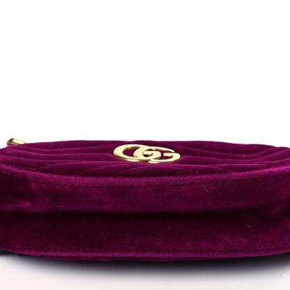 Gucci Velvet Matelasse GG Marmont Belt Bag 95 38 Fuchsia Violet Cyclamen 12 of 12