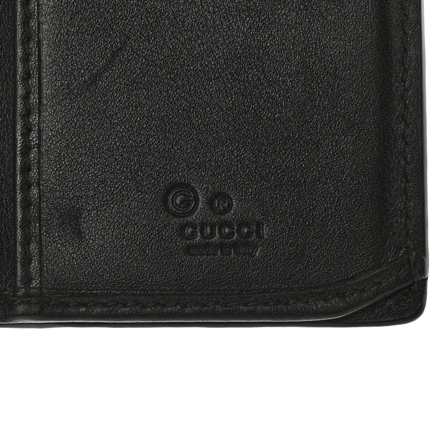 Microguccissima Bi-Fold Organizer Wallet Black
