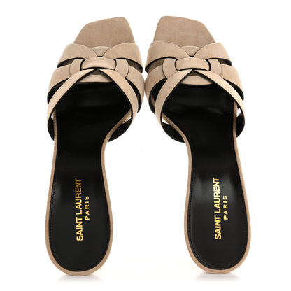 Saint Laurent Suede Tribute 85 Slide Sandals 41 Sand 2 of 10