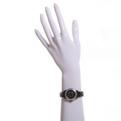 Chanel Stainless Steel Ceramic Diamond Bezel 29mm J12 Quartz Watch Black 2 of 7