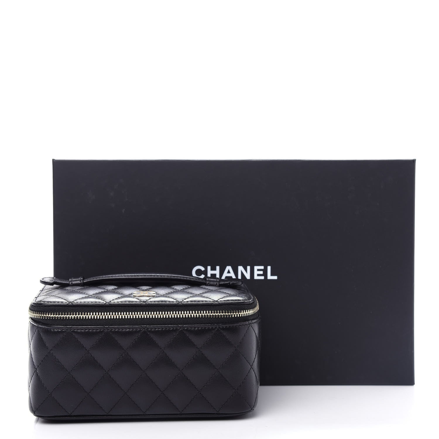 Chanel Lambskin Quilted Jewelry Case Black 9 of 9