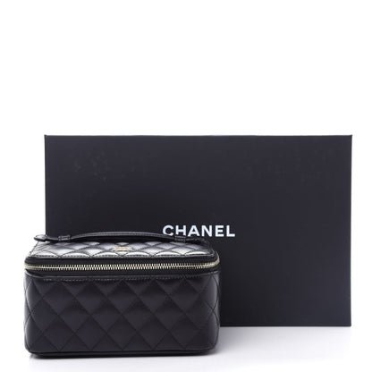 Chanel Lambskin Quilted Jewelry Case Black 9 of 9