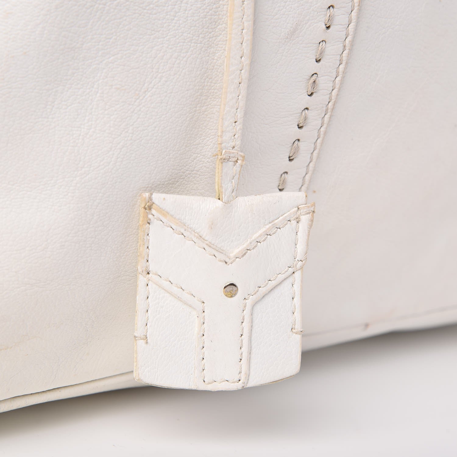 Saint Laurent Calfskin Oversized Muse White 20 of 25