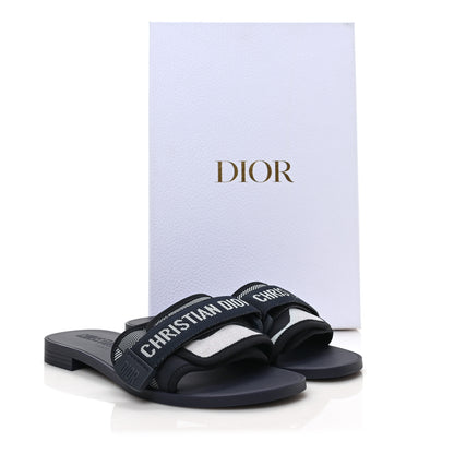 Christian Dior Technical Stretch Fabric Camouflage Dio(r)evolution Slide Sandals 36 Deep Blue 8 of 8