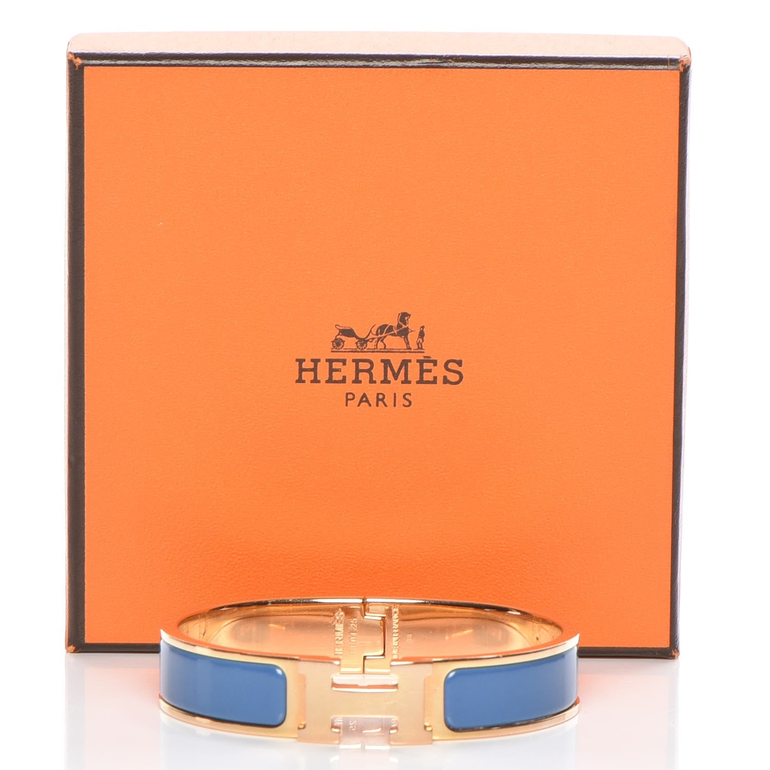 Hermes Enamel Narrow Clic Clac H Bracelet PM Bleu Transat 6 of 6