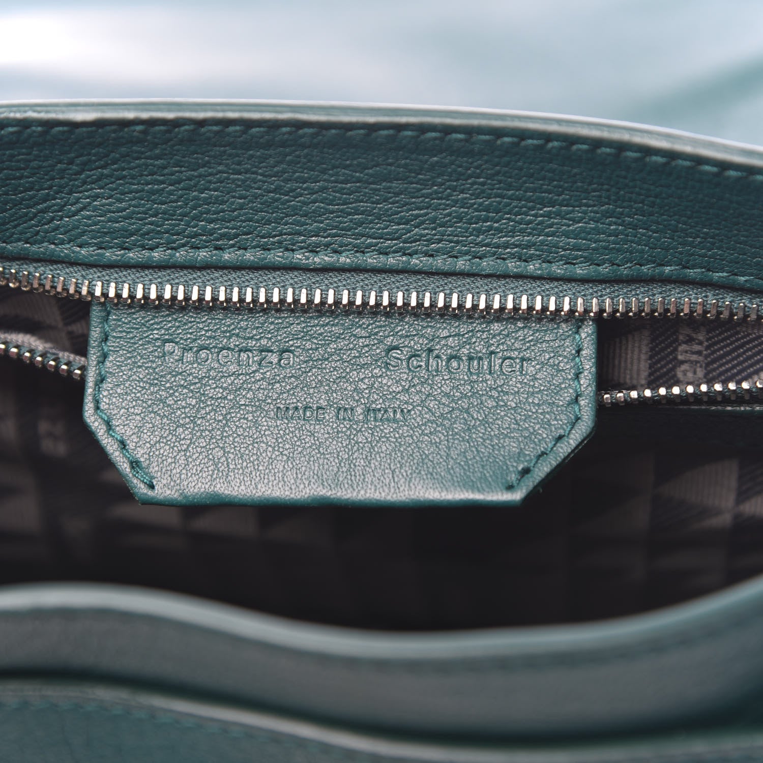 Proenza Schouler Lambskin Tiny PS1 Satchel Dark Teal 6 of 10