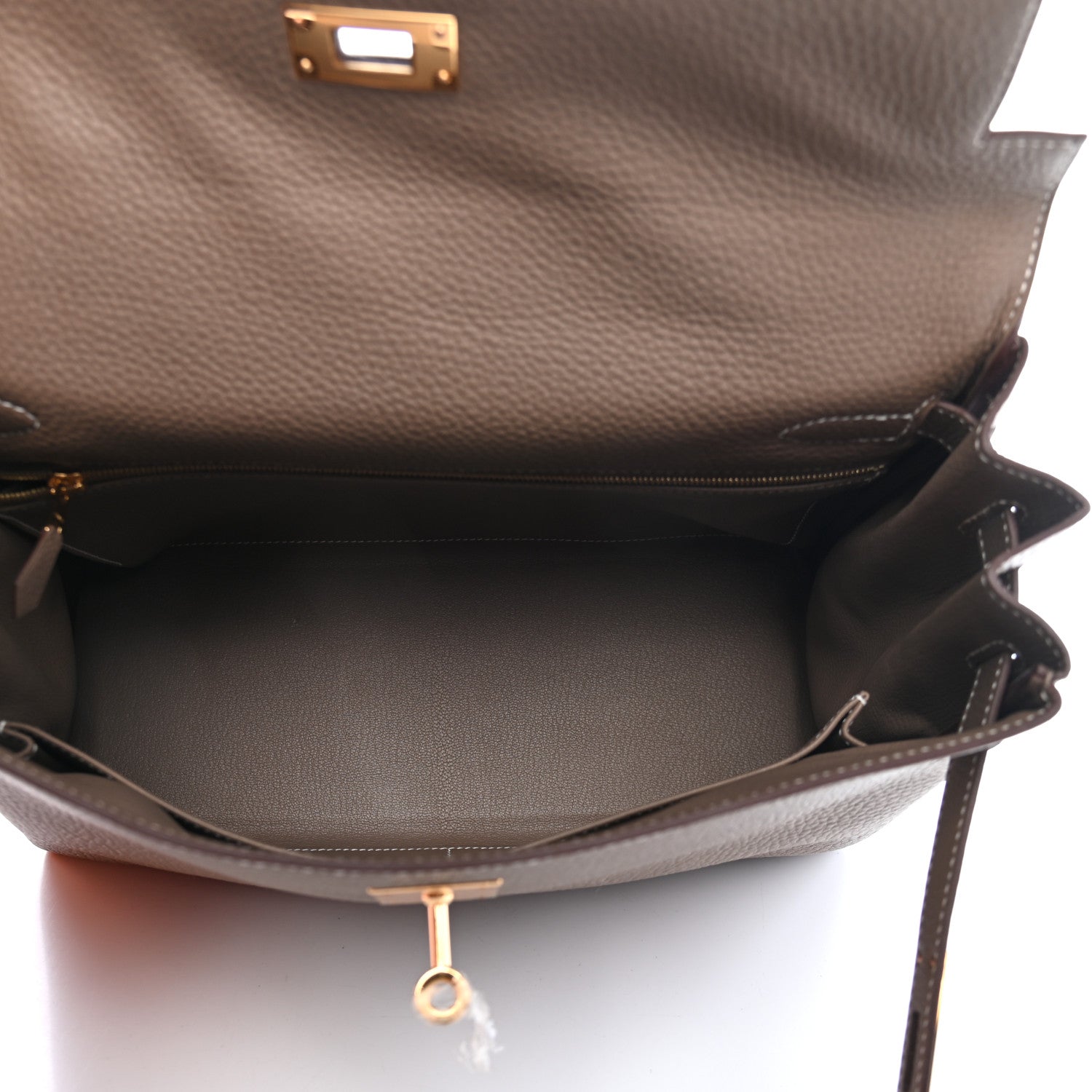 Hermes Togo Kelly Retourne 32 Etoupe 4 of 9