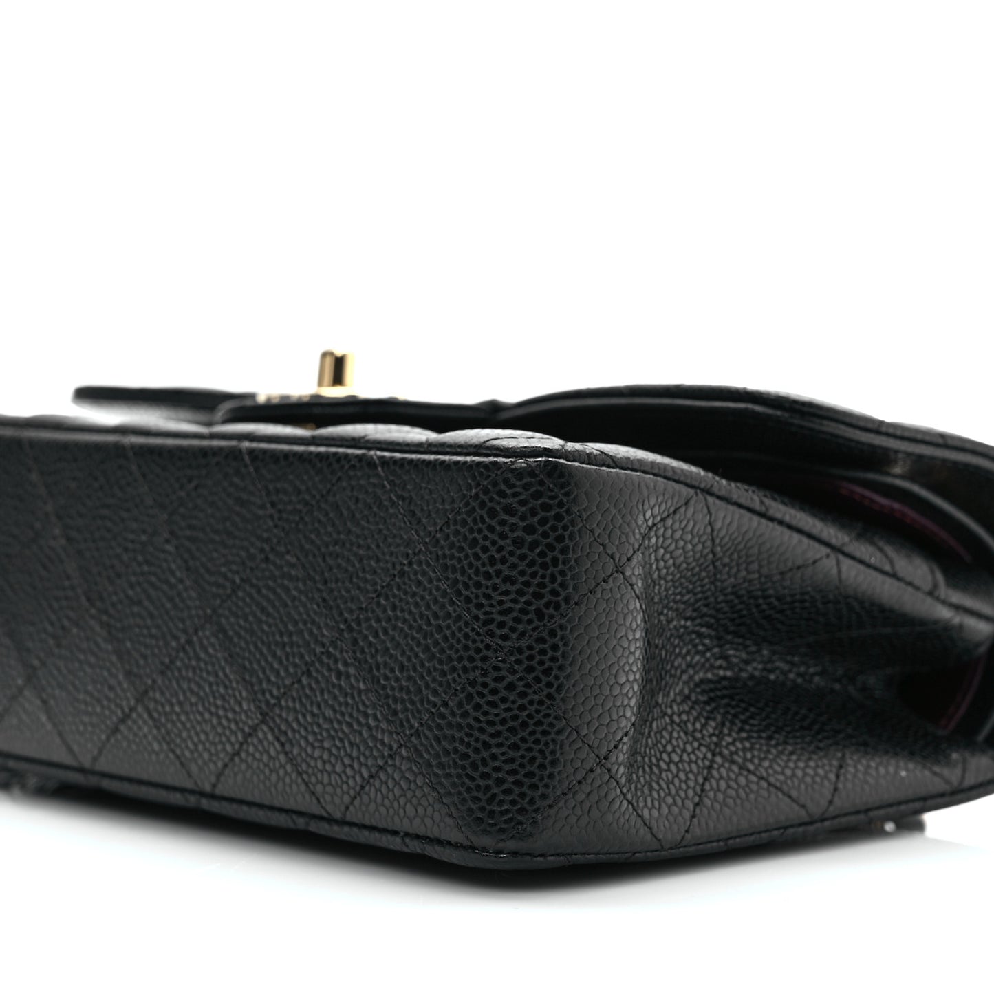 Caviar Quilted Small Double Flap Black