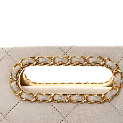 Chanel Lambskin A Real Catch Flap Bag White 30 of 32