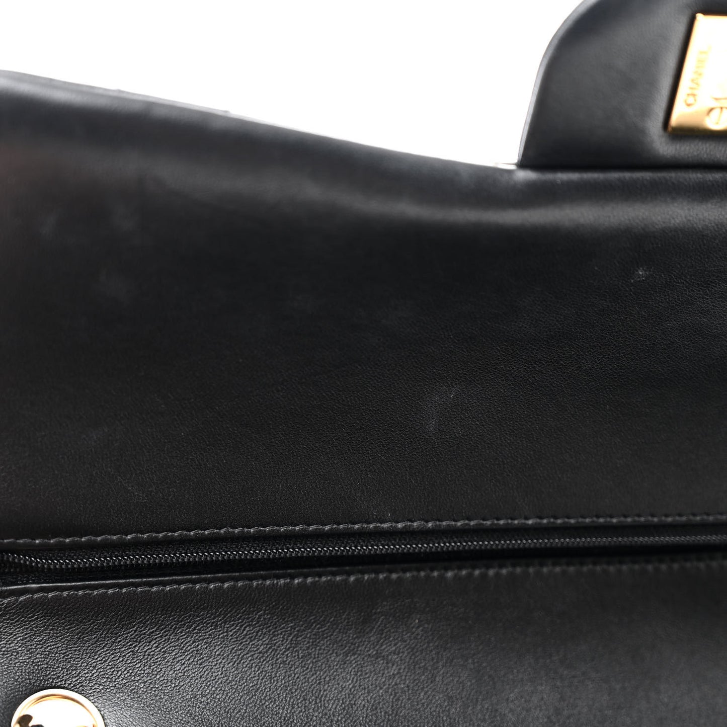 Lambskin Quilted Jumbo Double Flap Black