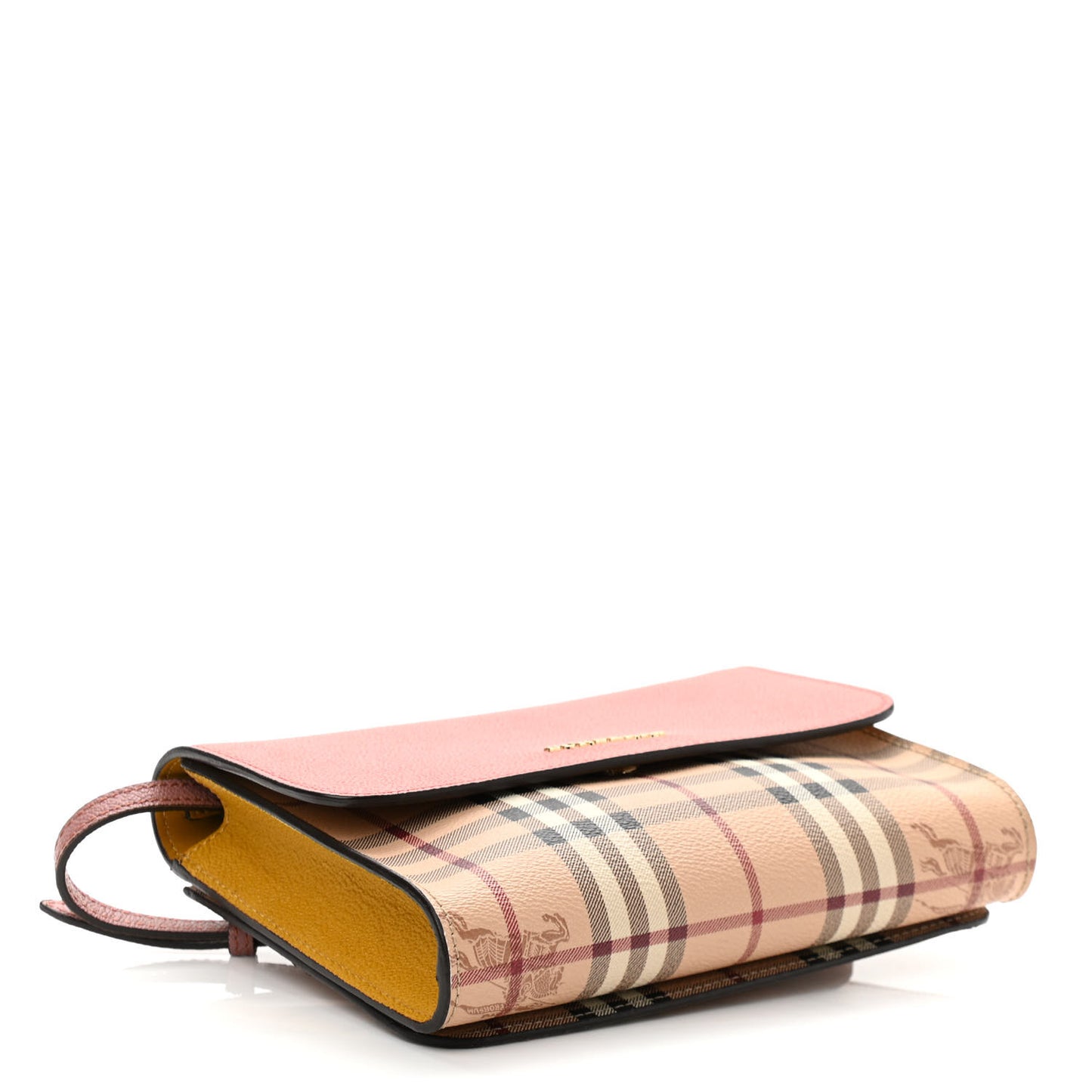 Derby Calfskin Haymarket Check Small Loxley Crossbody Cinnamon Red Multicolor