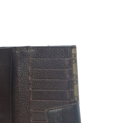 Gucci Monogram Metal Bar Continental Flap Wallet Beige Ebony Dark Brown 15 of 15