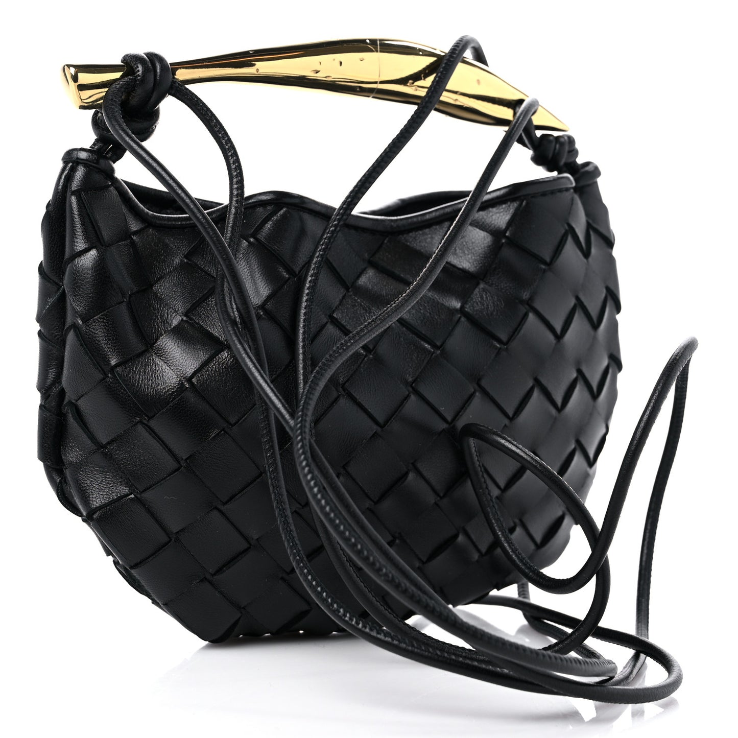 Nappa Intrecciato Mini Sardine Bag Black