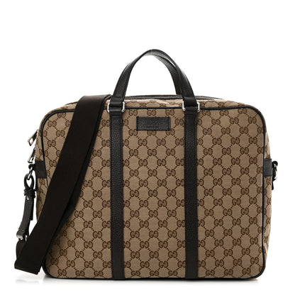 Gucci Monogram Briefcase Dark Brown 1 of 12