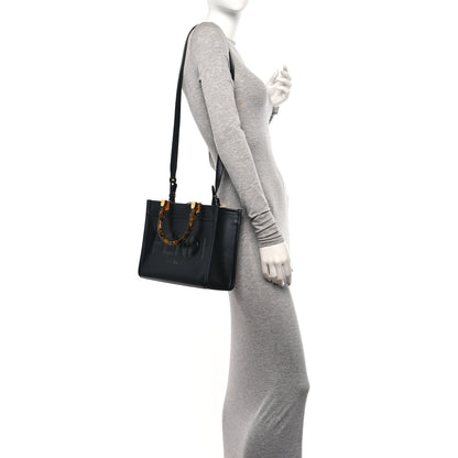 Fendi Vitello King Plexiglass Logo Embossed Small Fendi Sunshine Shopper Tote Black 2 of 9