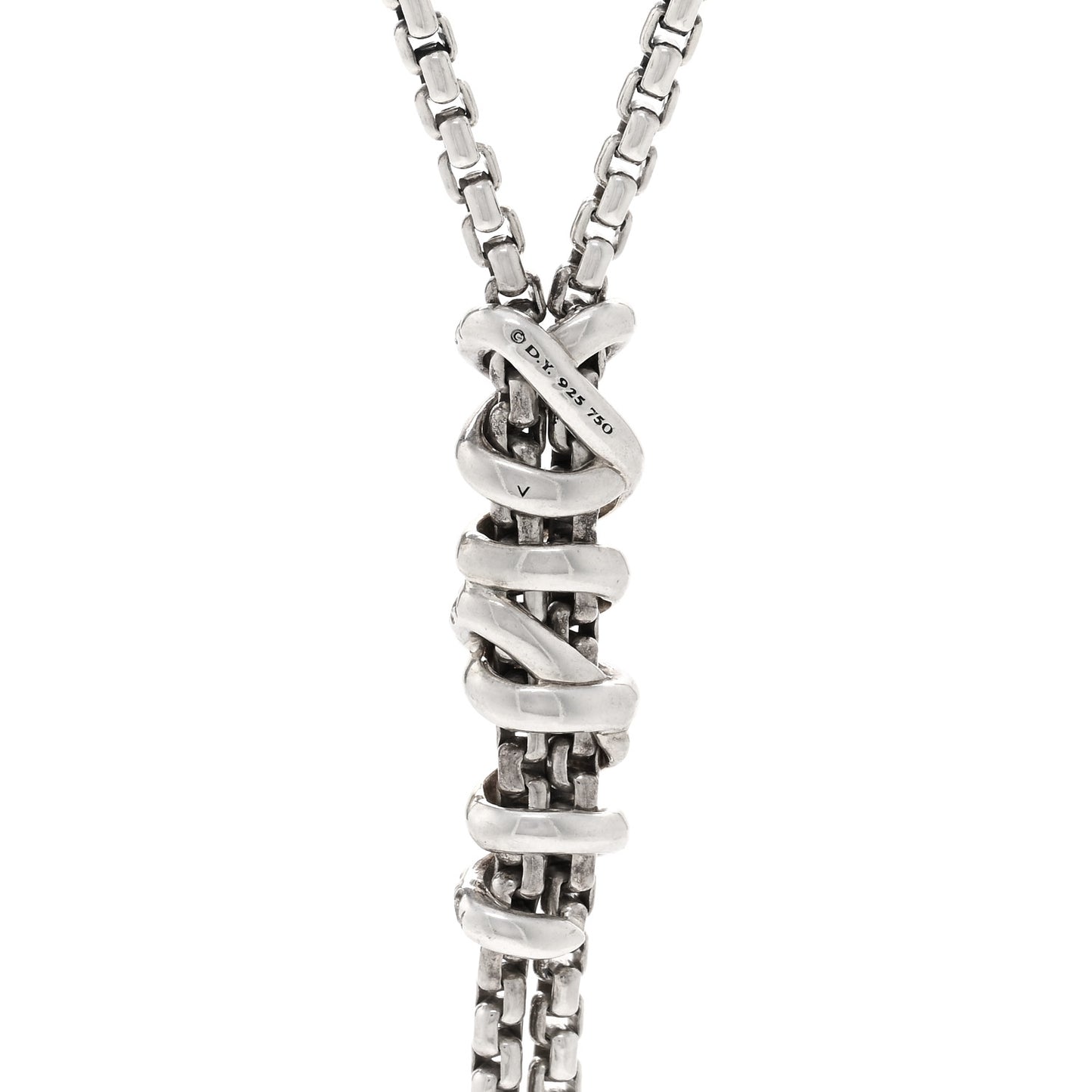 Sterling Silver 18K Yellow Gold Diamond Helena Y Necklace