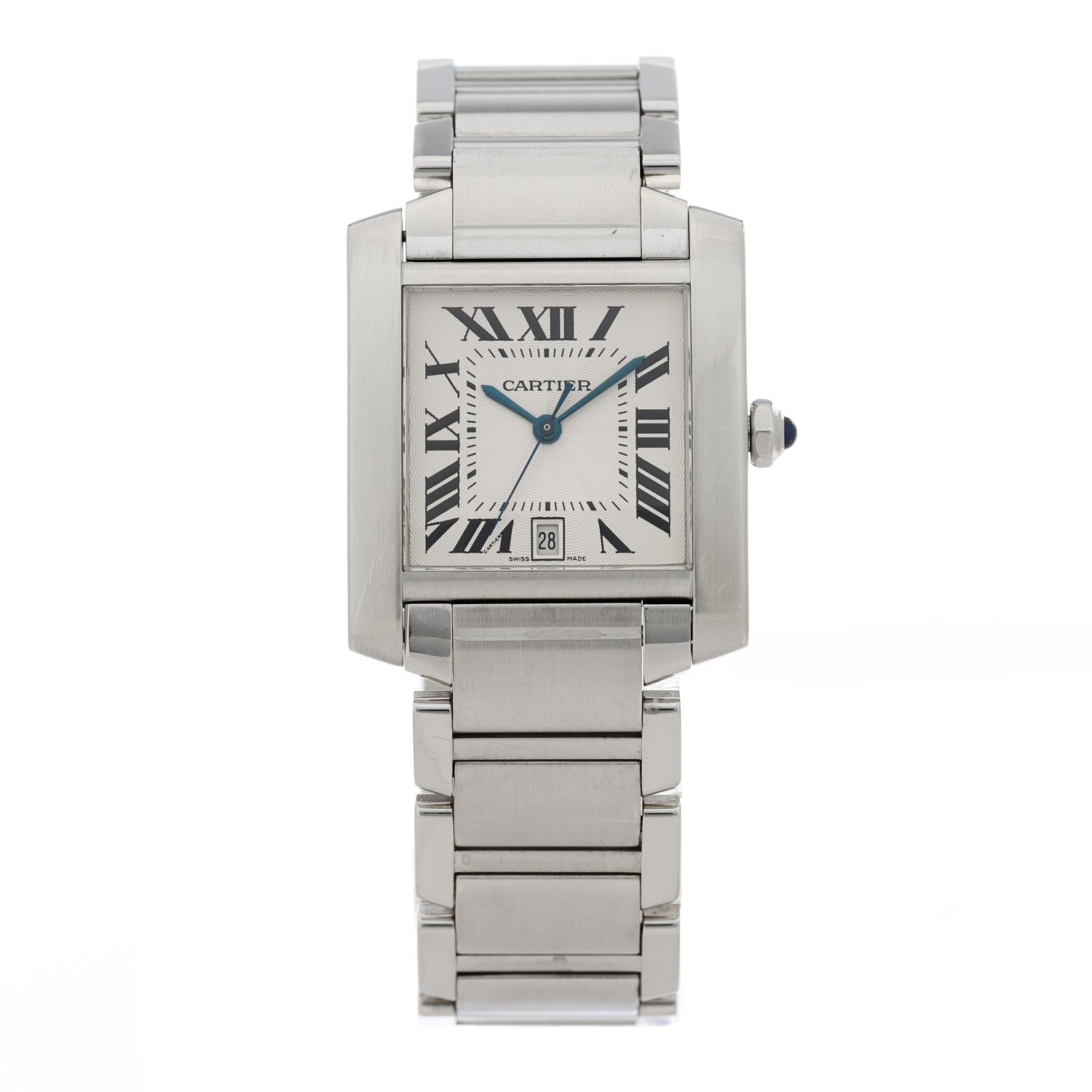 Cartier Stainless Steel 28mm Tank Francaise Automatic Watch 1 of 4