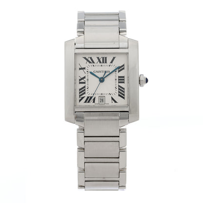 Cartier Stainless Steel 28mm Tank Francaise Automatic Watch 1 of 4