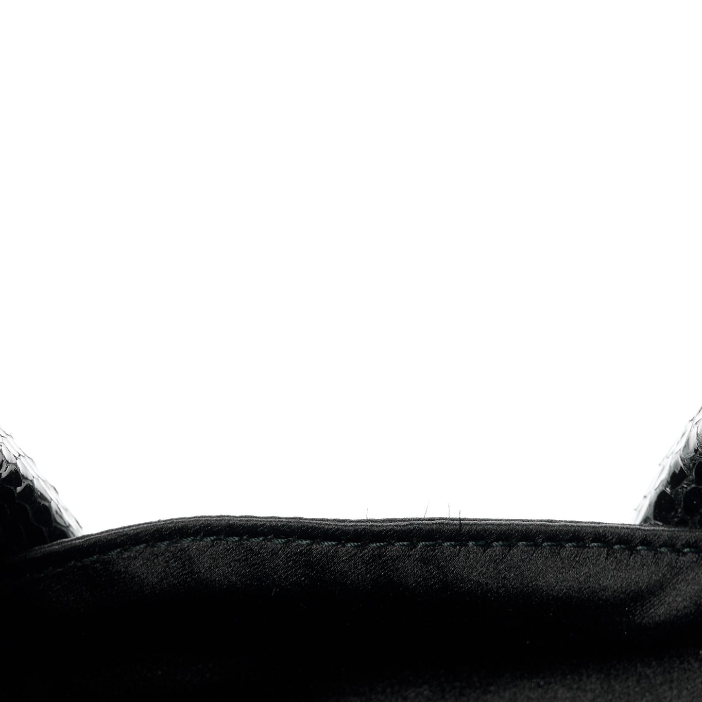 Satin Intreccio Impero Ayers Knot Clutch Black