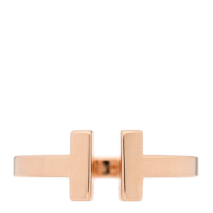 Tiffany 18K Rose Gold T Square Ring 49 5 1 of 5