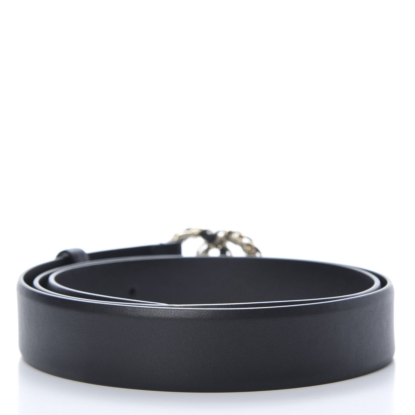 Calfskin CC Chain Belt 95 38 Black