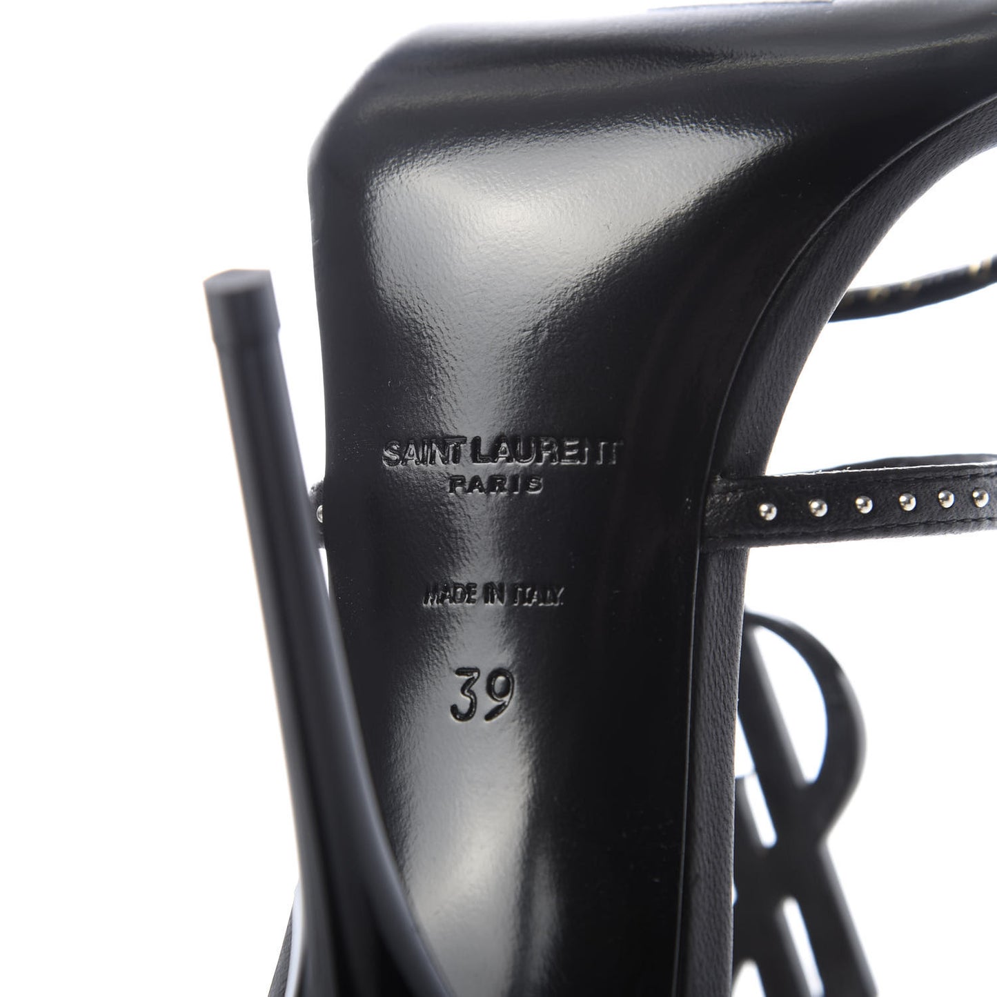 Calfskin Studded Cassandra 110 Sandals 39 Black
